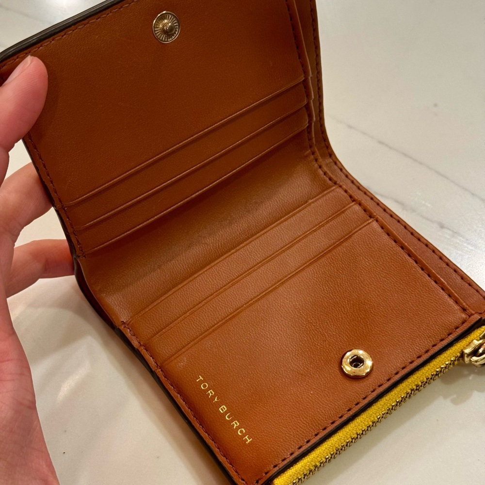 Tory Burch Yellow Leather Wallet - Picture 2 of 4